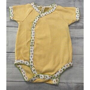 Matilda Jane Yellow & Green Flower Baby Toddler Bodysuit, Size 12-18 months